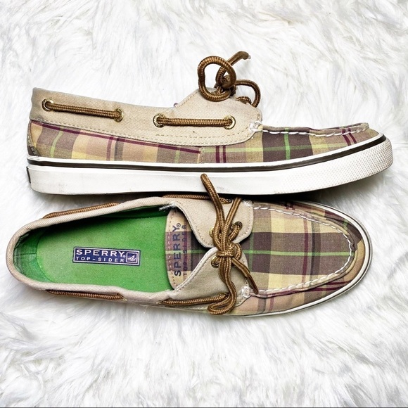 SPERRY Women’s Top Sider Plaid Nautical Slip On Loafers, Size 8 - Picture 4 of 9